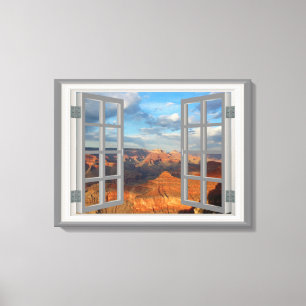 Grand Canyon Fake Faux Window View USA Canvastryck