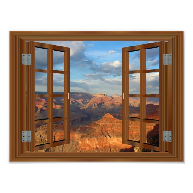 Grand Canyon Fake Faux Window View USA Fototryck (Framsidan)