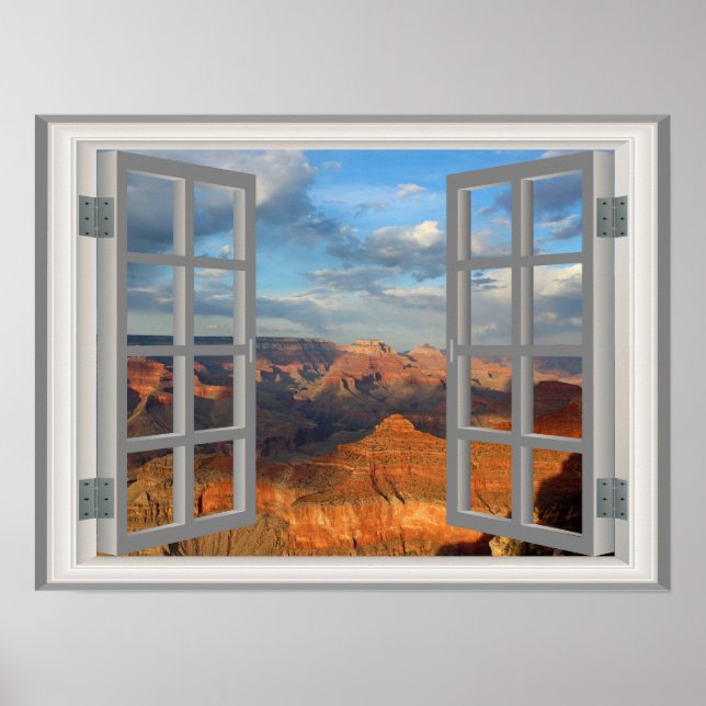 Grand Canyon Fake Faux Window View USA Poster (Framsidan)