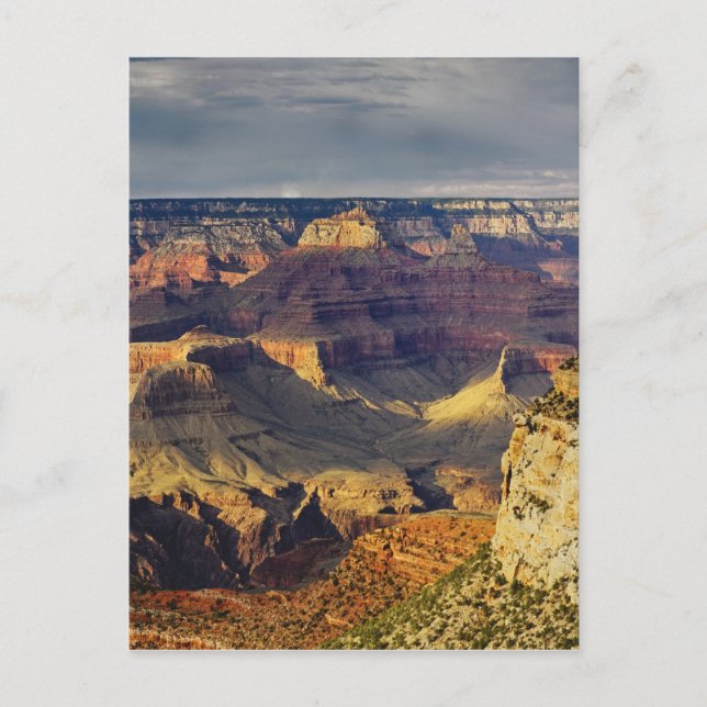 Grand Canyon från den södra kanten vid solnedgång, Vykort (Framsida)