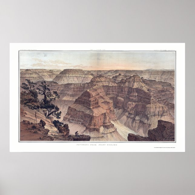 Grand Canyon från Pt Sublime by Dutton 1882A Poster (Framsidan)
