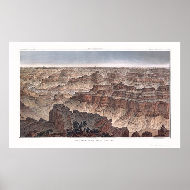 Grand Canyon från Pt Sublime by Dutton 1882B Poster (Framsidan)