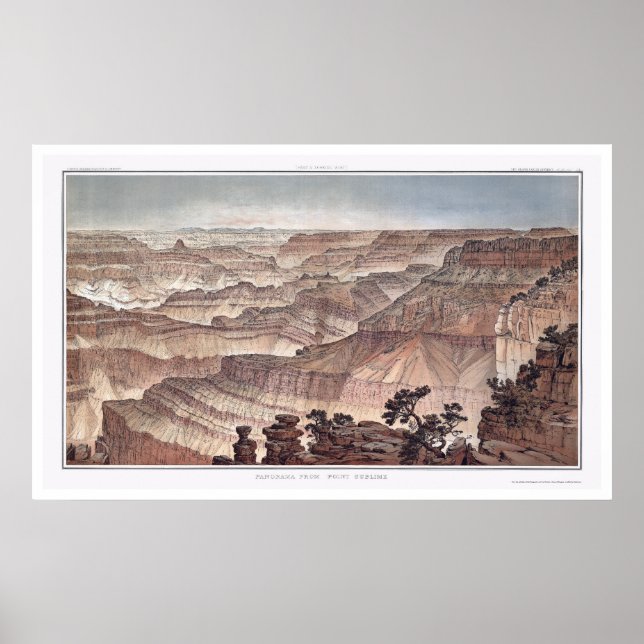 Grand Canyon från Pt Sublime by Dutton 1882C Poster (Framsidan)