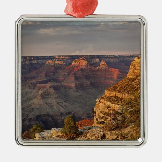 Grand Canyon från södra fälgen vid solnedgången, 2 Julgransprydnad Metall (Framsidan)