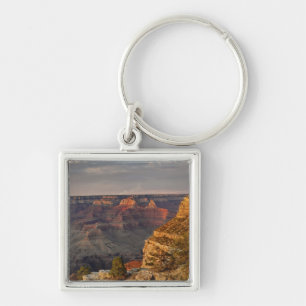 Grand Canyon från södra kanten vid solnedgång, 2 Fyrkantig Silverfärgad Nyckelring