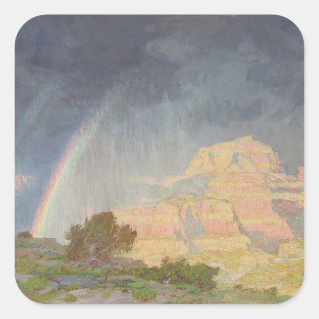 Grand Canyon Fyrkantigt Klistermärke (Framsida)
