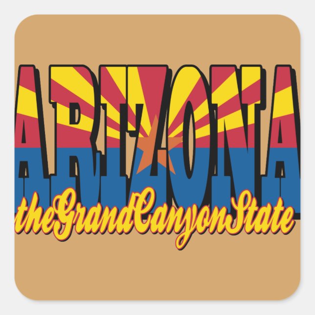 Grand Canyon Fyrkantigt Klistermärke (Framsida)