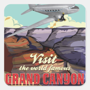 Grand Canyon Fyrkantigt Klistermärke