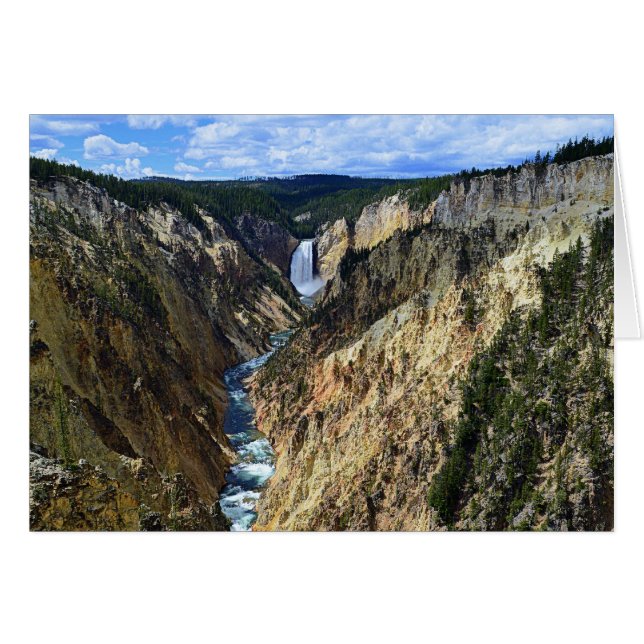Grand Canyon i floden Yellowstone Hälsningskort (Framsidan Horizontal)