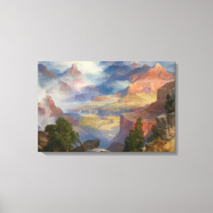 Grand Canyon i Mist (av Thomas Moran) Canvastryck