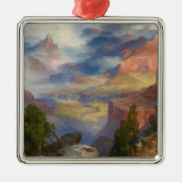 Grand Canyon i Mist (av Thomas Moran) Julgransprydnad Metall
