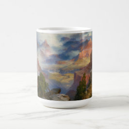 Grand Canyon i Mist (av Thomas Moran) Kaffemugg