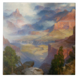 Grand Canyon i Mist (av Thomas Moran) Kakelplatta