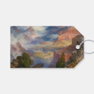 Grand Canyon i Mist (av Thomas Moran) Presentetikett