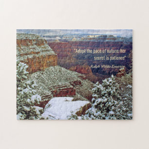 Grand Canyon in Winter with Emerson Quote Pussel