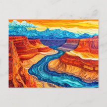 Grand Canyon-landskap i Quilling-stil