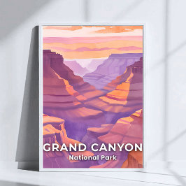 Grand Canyon National Park Akvarell Resa Konst Poster