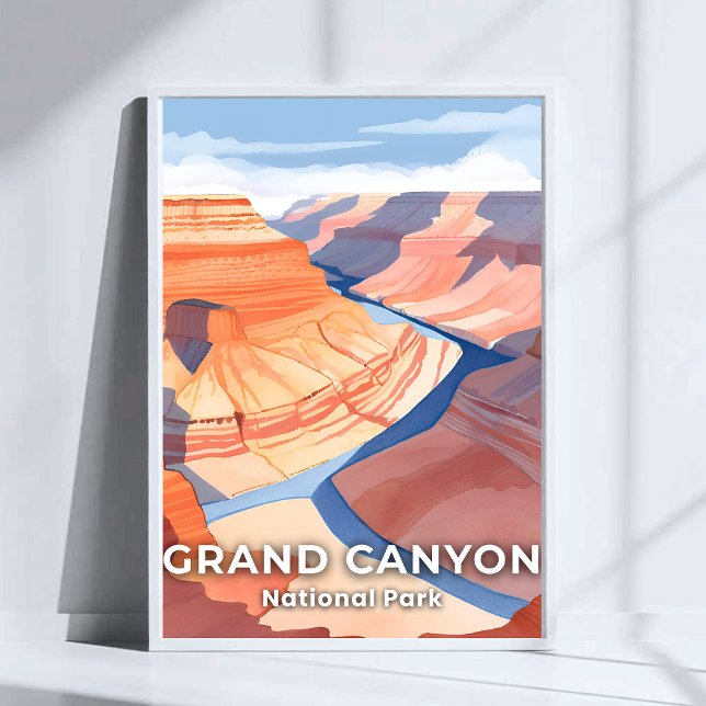 Grand Canyon National Park Akvarell Resa Poster (Skapare uppladdad)