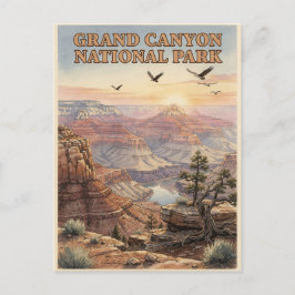 Grand Canyon National Park Arizona Akvarell Vykort