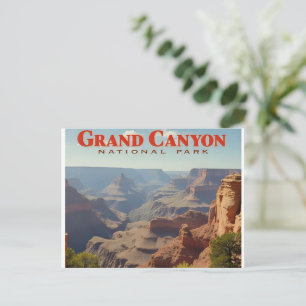 Grand Canyon National Park Arizona Retro Vykort