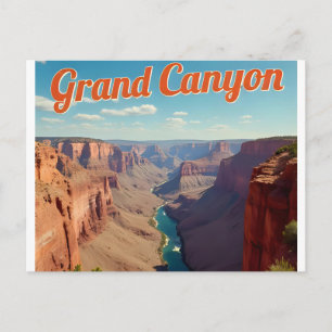 Grand Canyon National Park Arizona Retro Vykort