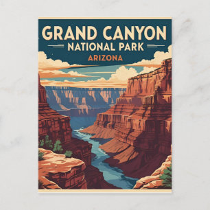 Grand Canyon National Park Arizona Retro Vykort
