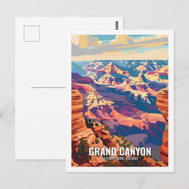 Grand Canyon National Park Arizona USA Vykort (Fram/baksida)