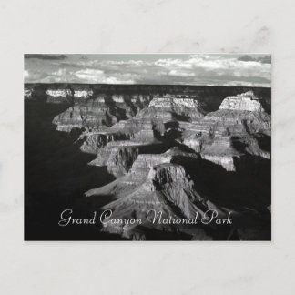 Grand Canyon National Park Black and White Post Vykort