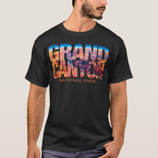 Grand Canyon National Park Foto Text Vandring T Shirt