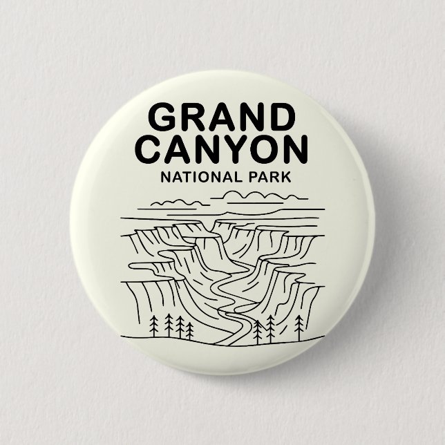 Grand Canyon National Park Line Art Knapp (Framsida)