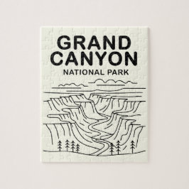 Grand Canyon National Park Line Art Pussel