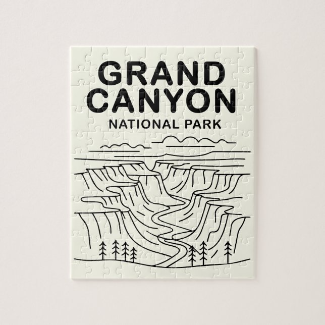 Grand Canyon National Park Line Art Pussel (Vertikal)