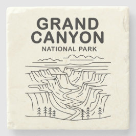 Grand Canyon National Park Line Art Stenunderlägg
