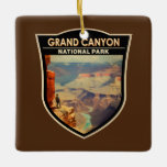 Grand Canyon National Park Oljemålning Art Travel Julgransprydnad Keramik<br><div class="desc">Stor Canyon-vektorteckningsdesign. Parken är hem för en stor del av storberget Canyon,  där dess lagrade band av rött sten avslöjar miljontals år av geologisk historia.</div>