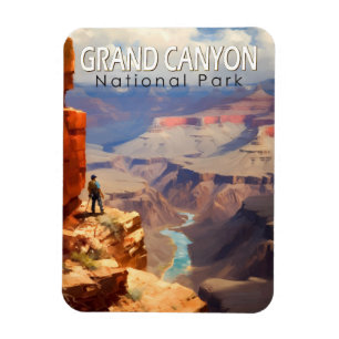 Grand Canyon National Park Oljemålning Art Travel Magnet