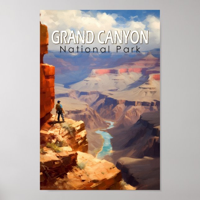 Grand Canyon National Park Oljemålning Art Travel Poster (Framsidan)