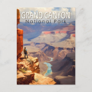 Grand Canyon National Park Oljemålning Art Travel Vykort