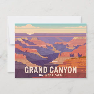 Grand Canyon National Park Postcard Retro Vykort