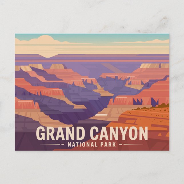 Grand Canyon National Park Postcard Retro Vykort (Framsida)