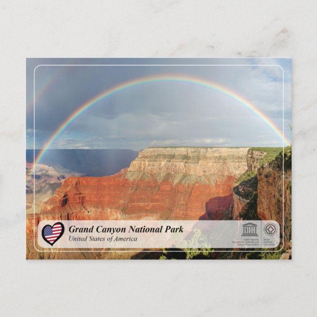 Grand Canyon National Park - Rainbow Vykort (Framsida)