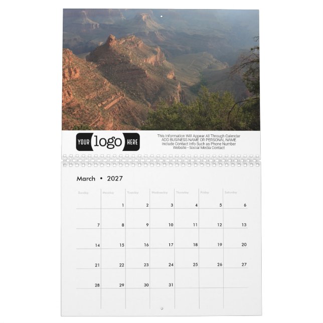 Grand Canyon National Park - Reklammaterial Kalender (Mar 2027)