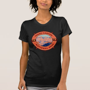Grand Canyon National Park Retro Compass Emblem T Shirt