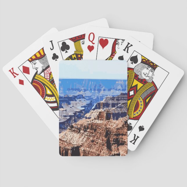 Grand Canyon National Park Retro Design Spelkort (Baksidan)