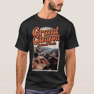 Grand Canyon National Park Retro Vandring Us T Shirt