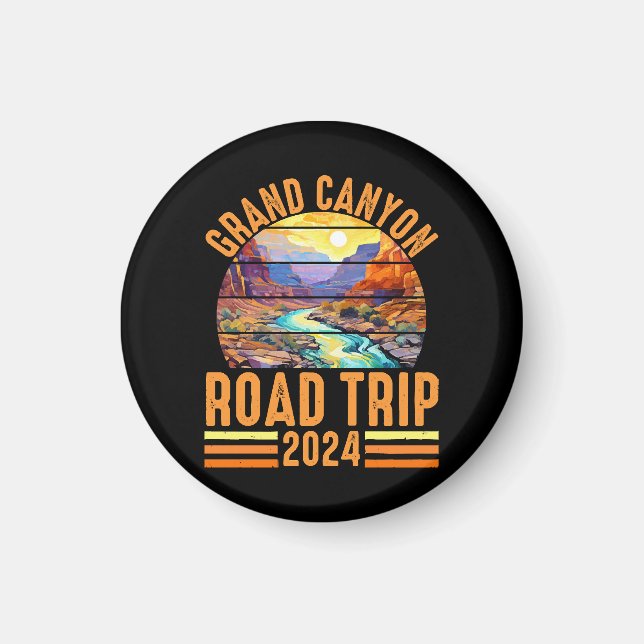 Grand Canyon National Park Road Trip 2024 Magnet (Framsidan)