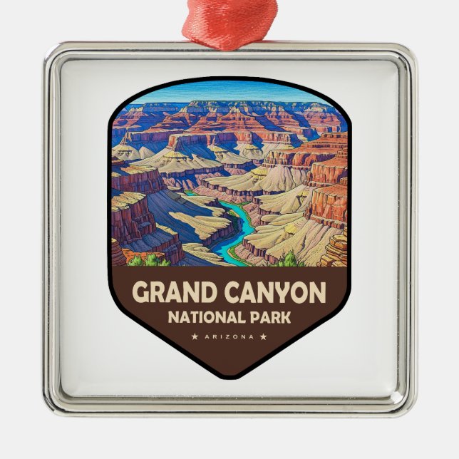 Grand Canyon National Park Shield Julgransprydnad Metall (Framsidan)