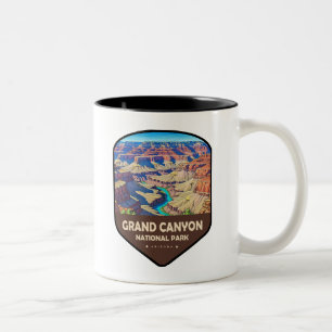 Grand Canyon National Park-sköld Två-Tonad Mugg