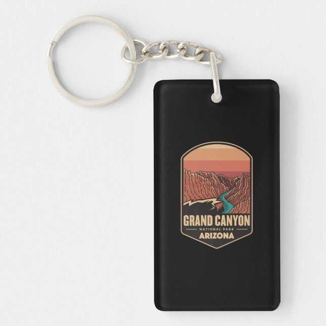 Grand Canyon National Park Travel Hiking Logotyp (Framsidan)