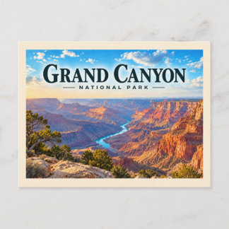 Grand Canyon National Park Vintage Scenisk Resa Vykort