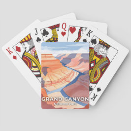 Grand Canyon National Park Watercolor Travel Casinokort
